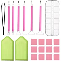Herramientas de Pintura de Diamante Kit de Lápiz de Punto de Diamante de DIY con Pinzas- Pegatina- Bandeja de Plástico…
